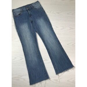 J Galt Bootcut Jeans Women 26 Blue Denim Cotton Frayed Low Rise Grunge Vintage